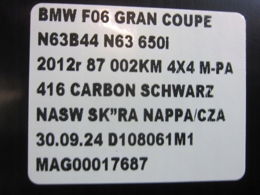 фото №9, Bmw 6 f06 gran coupe бардачок багажника левый 7276941 51477276941