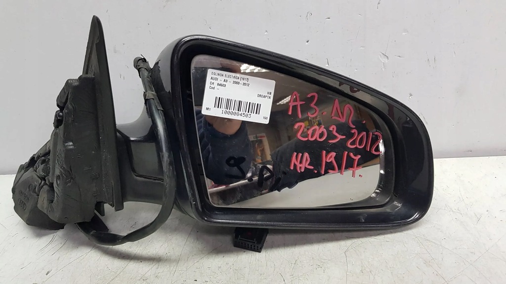 фото №1, Зеркало правое audi a3 8p 03- 9pin