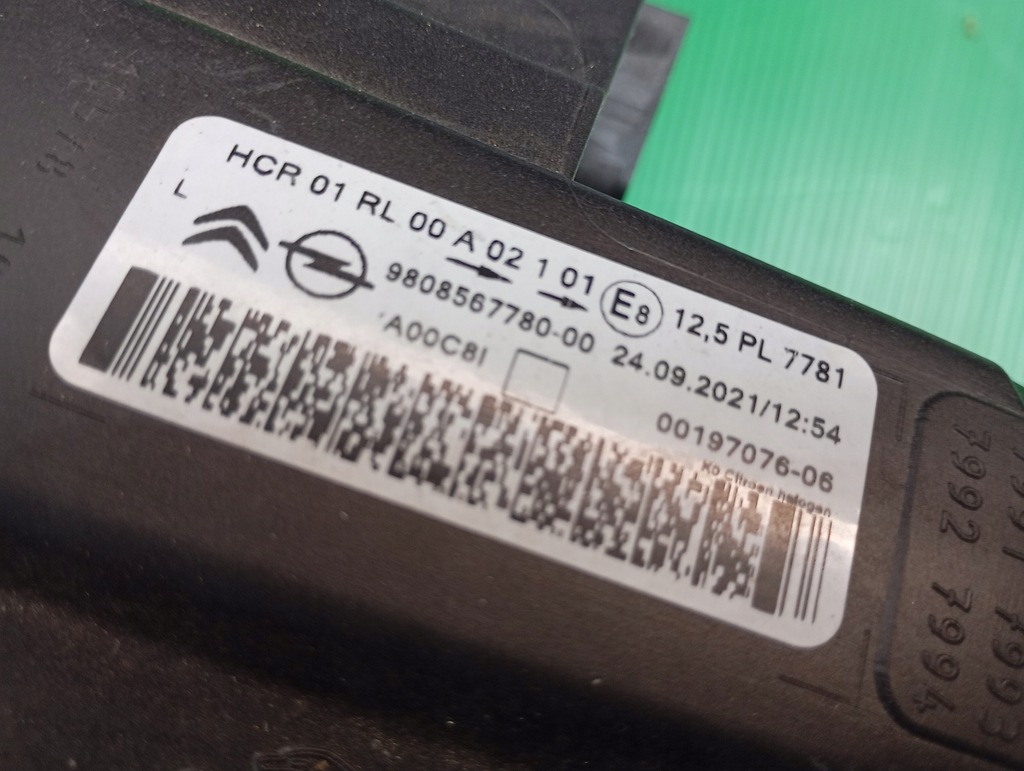 фото №10, Лампа перед ліва citroen jumpy iii 16 - 9808567780 eu oryg