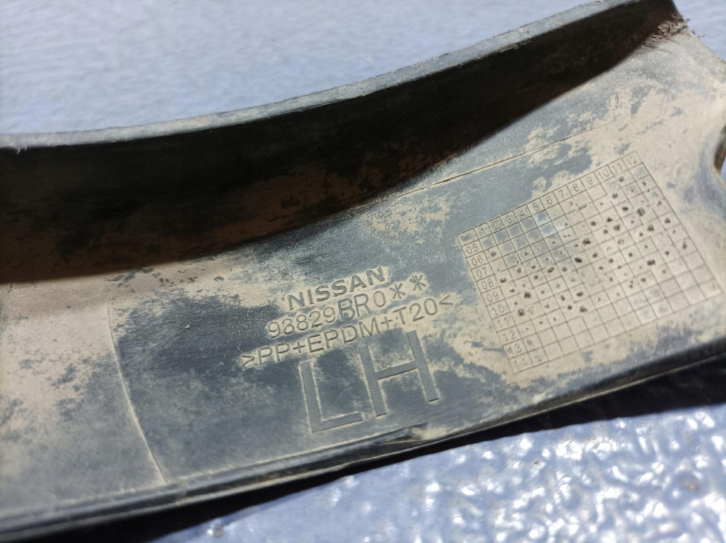 фото №11, Nissan qashqai j10 lift молдинг накладка крыла левый задняя 93829bro