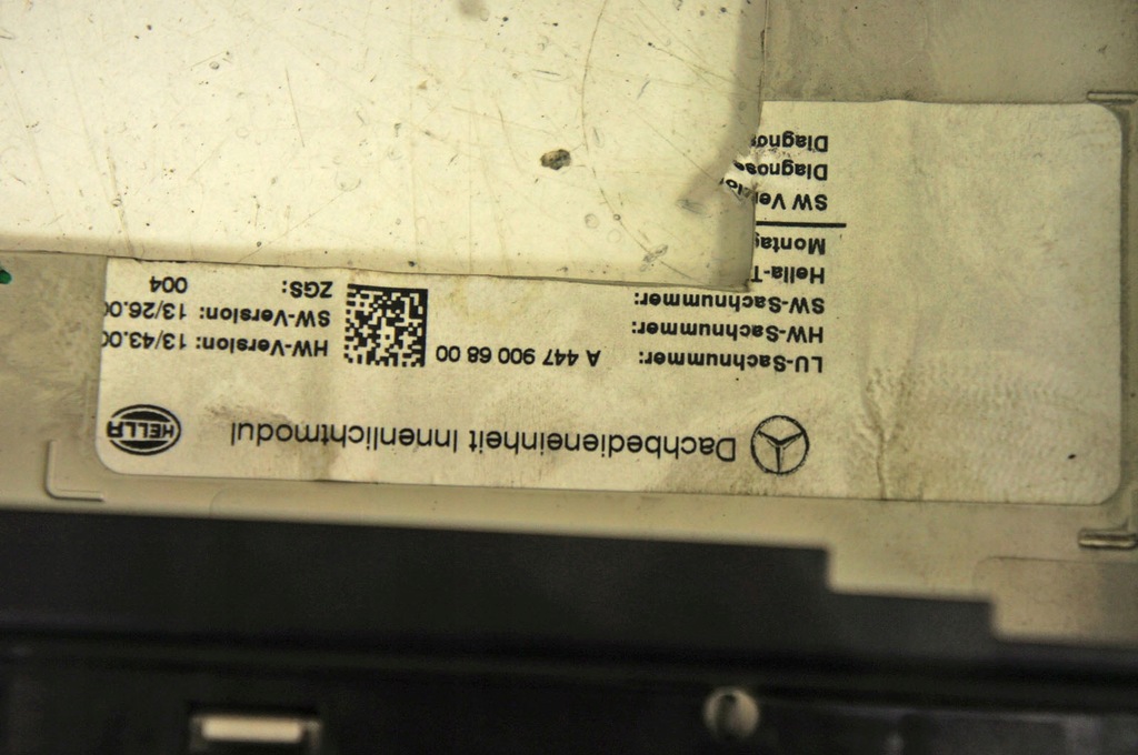 фото №5, Qj003 mercedes vito w447 ^ лампа потолочный a4479006800