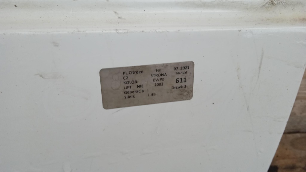 фото №5, Citroen c2 i hb крышка багажника задняя ewpb