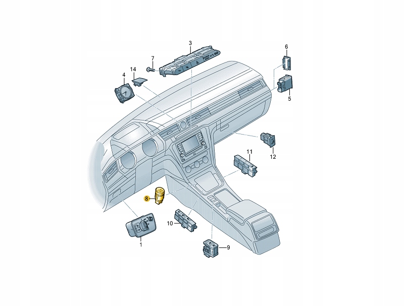 фото №2, Перемикач кнопка старт-стоп vw passat b8
