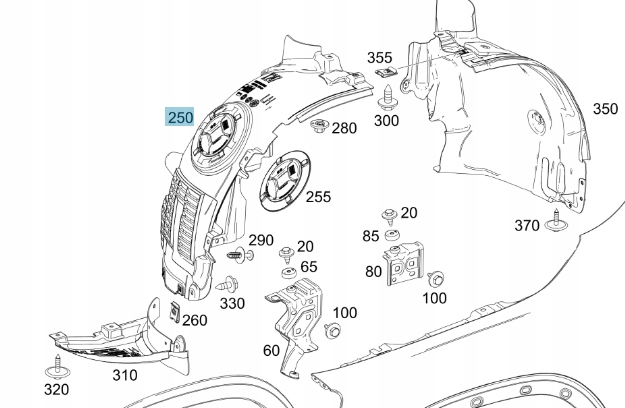 фото №1, Оригинальные подкрылок левая передние mercedes gla