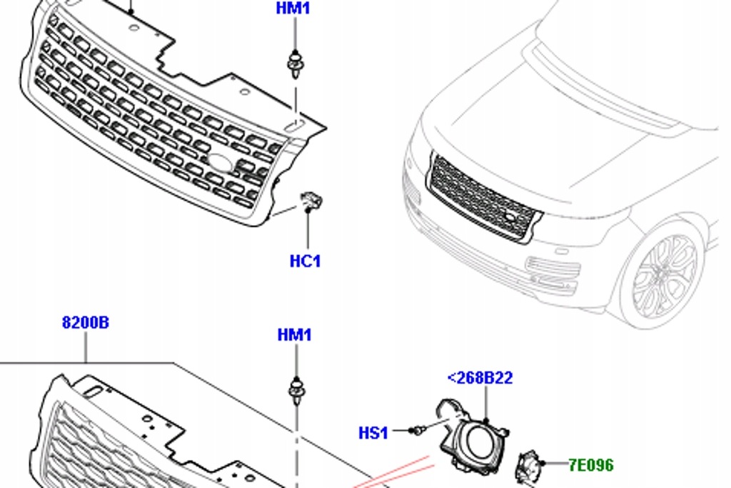 фото №8, Land rover range rover iv l405 защита радиатора nowa оригинальная lr098084