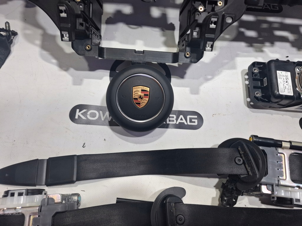 фото №8, Porsche macan 95b przed lift білий nić панель приладів консоль подушка безпеки ремені оригінал