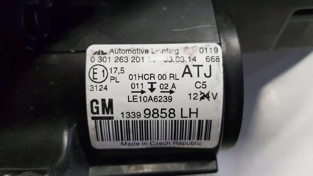 фото №16, Лампа ліва перед лінза opel zafira c