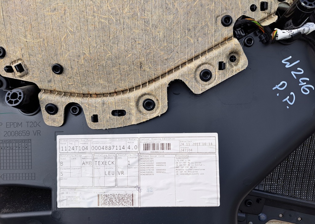 фото №14, Mercedes w246 сиденья с подогревом заднее сиденье обшивки комплект