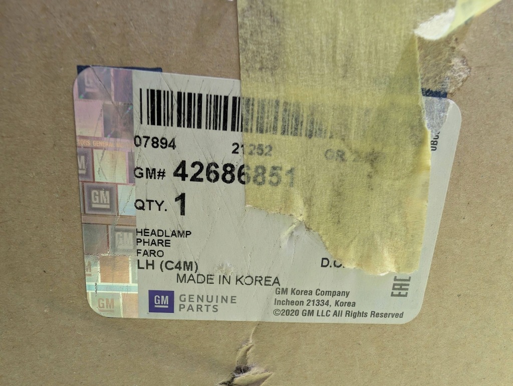 Купити Фара лампа лівий перед ліва передня opel karl 42686851 nowa оригінальна