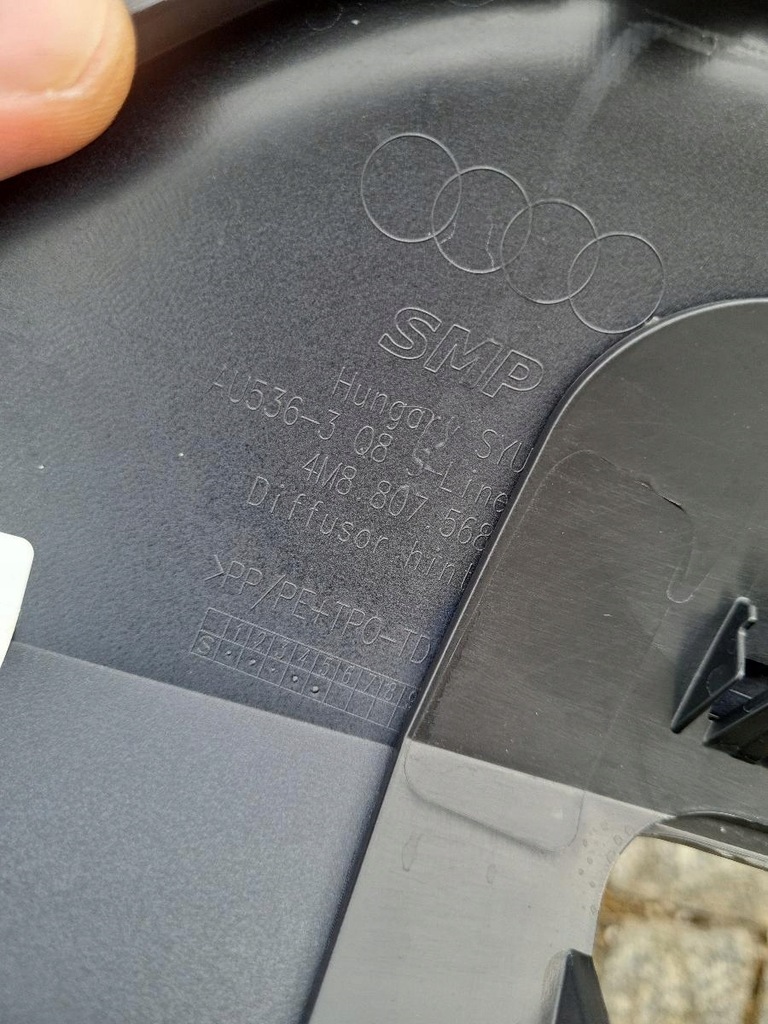 фото №8, Спойлер диффузор бампера задняя 4m8807568 4m8807941f audi q8 sq8