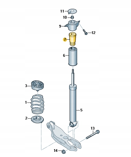 фото №1, Відбійник амортизатор задня audi 8w0 512 131 f - оригінальний номер