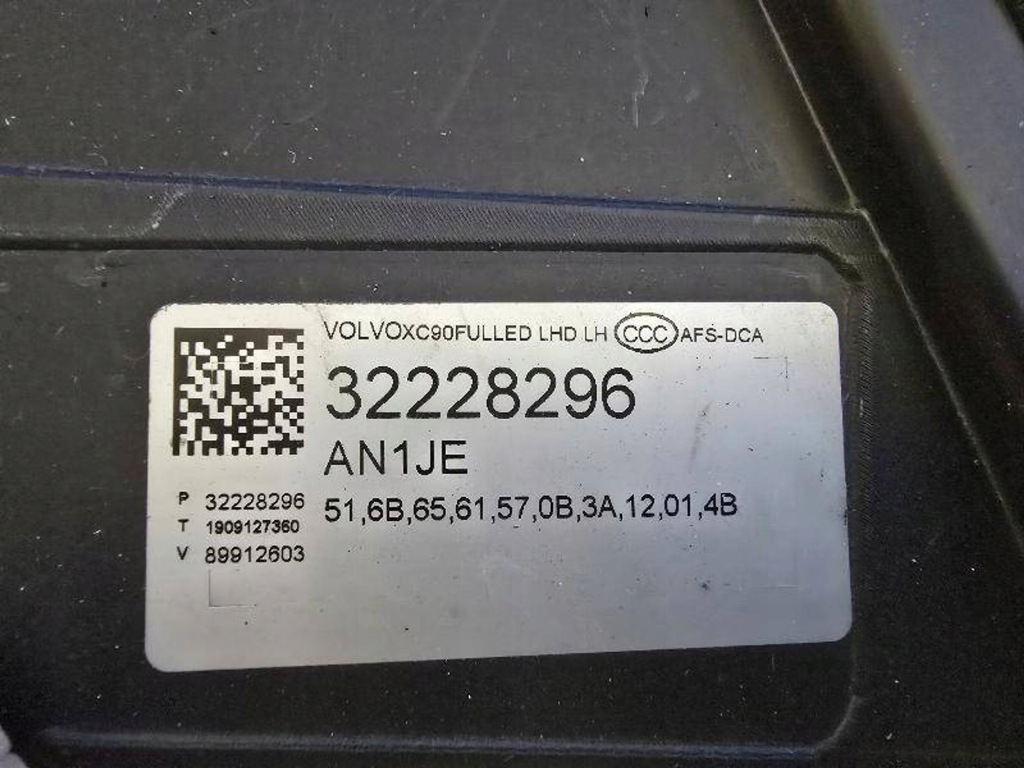 Volvo xc90 2 рестайлинг  19- 32228296 full led фара передняя перед левая Недорого