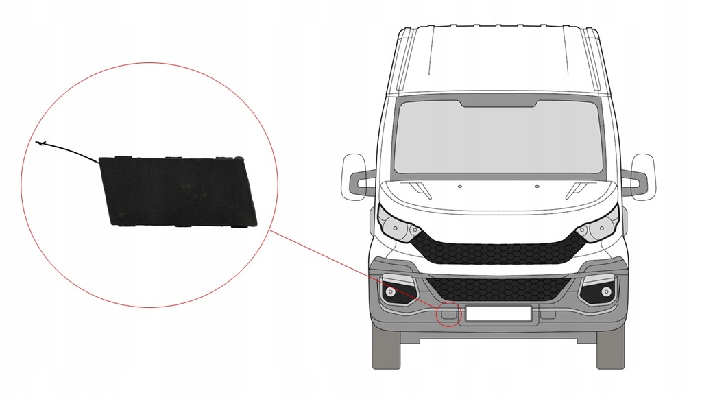 фото №1, Заглушка бампера перед правая iveco daily vi 2014-2019