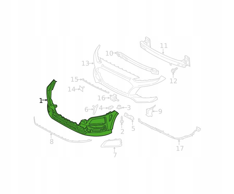 фото №9, Передний бампер do hyundai kona 2017-2023 86510j9000