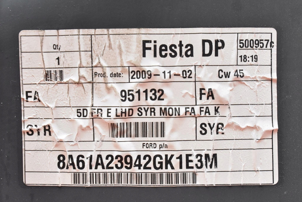 фото №9, Обшивка обшивки дверь eu ford fiesta mk7 5d 08-13