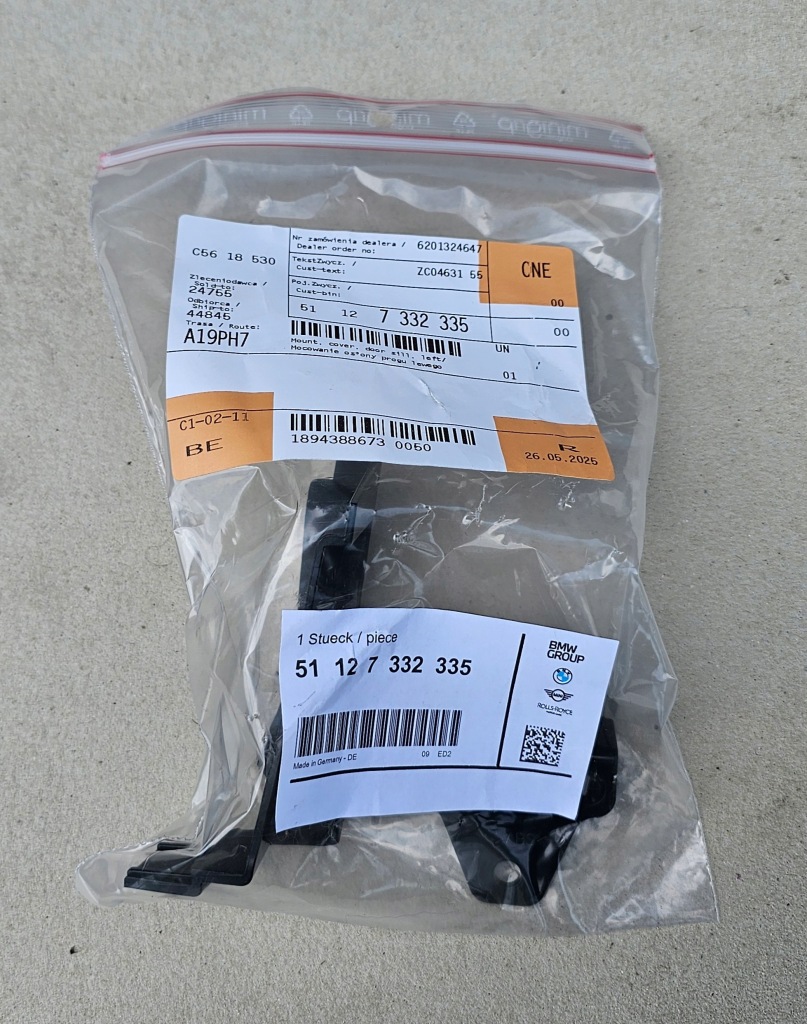 фото №6, Bmw x1 f48 кронштейн направляющая кронштейн крыла порог левый перед передний 7332335