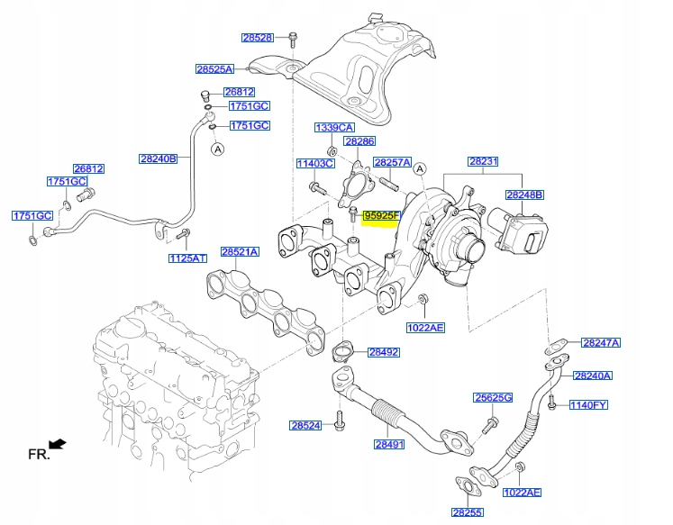 Болт коллектор hyundai i20 i30 i40 оригинальный номер 28945 2a700 Недорого