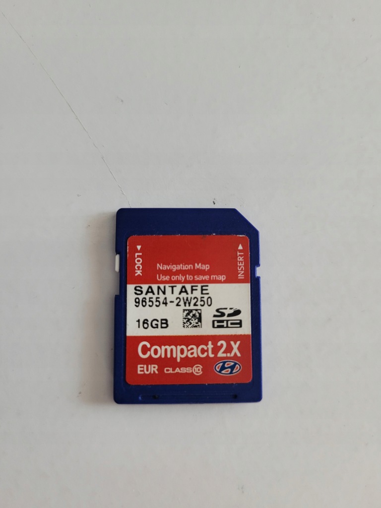 фото №1, Hyundai santa fe карта карта sd 96554-2w250