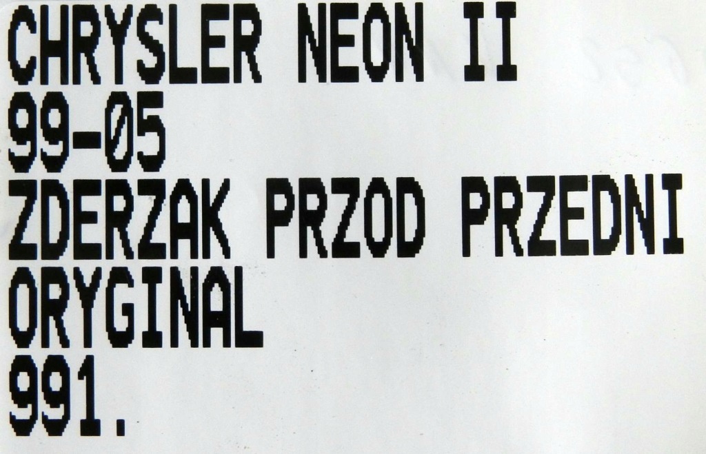 фото №14, 991.zderzak перед передній chrysler neon ii 2
