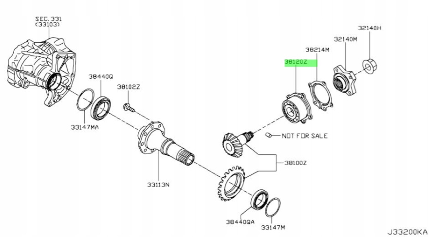 Купить Łożysko-zębnik приводной nissan x-trail nissan qashqai оригинальный номер 38120-3ka0a