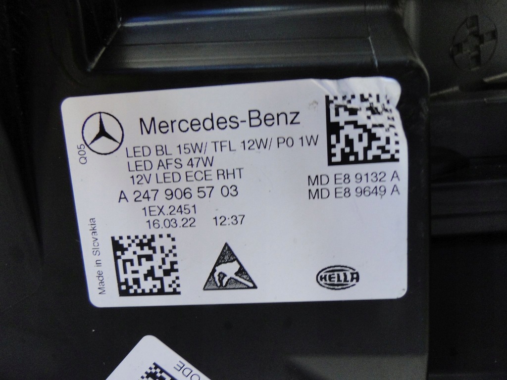 фото №7, Mercedes b klasa 247 лампа передня led ліва w247