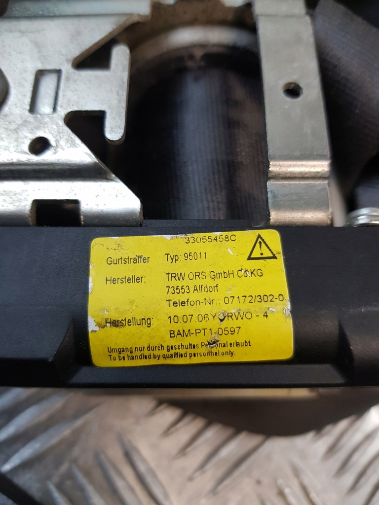 фото №2, Pas безопасности левый перед 33055458c + натяжитель renault clio iii