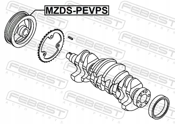 фото №1, Febest mzds-pevps шкив, wał коленчатый