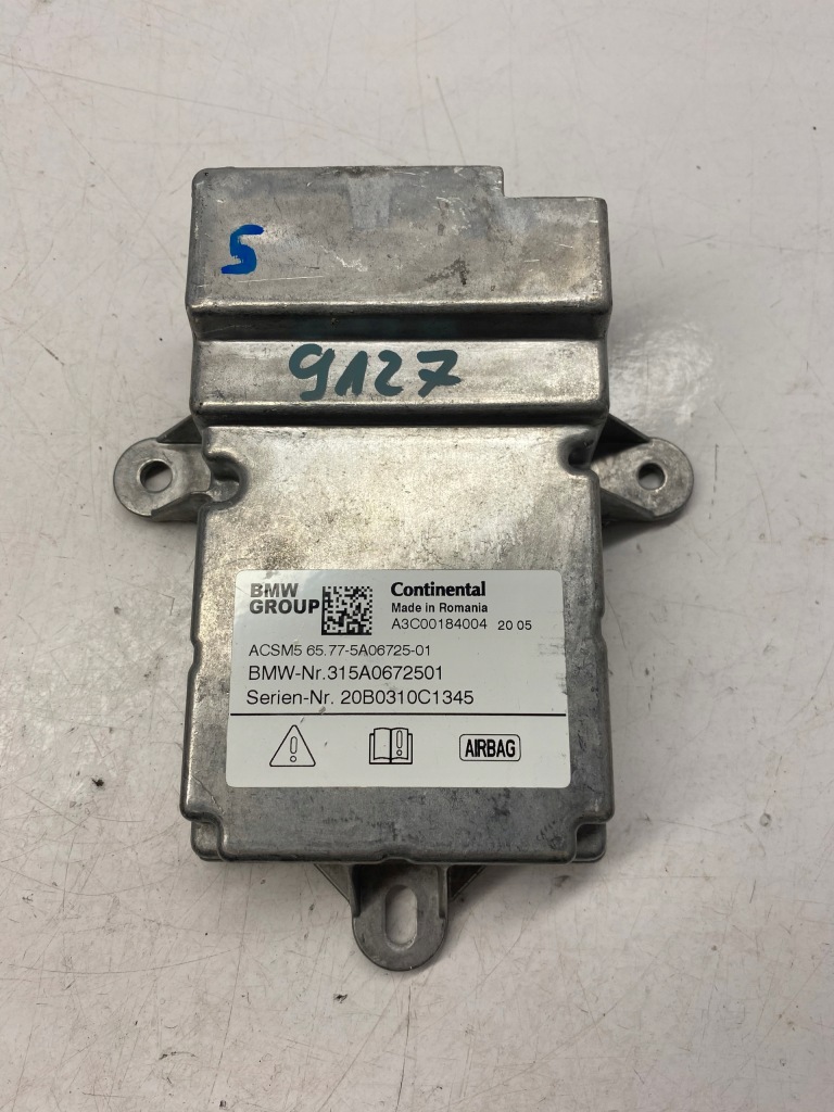 фото №1, Bmw модуль датчик подушок блок керування подушка безпеки 5a06725