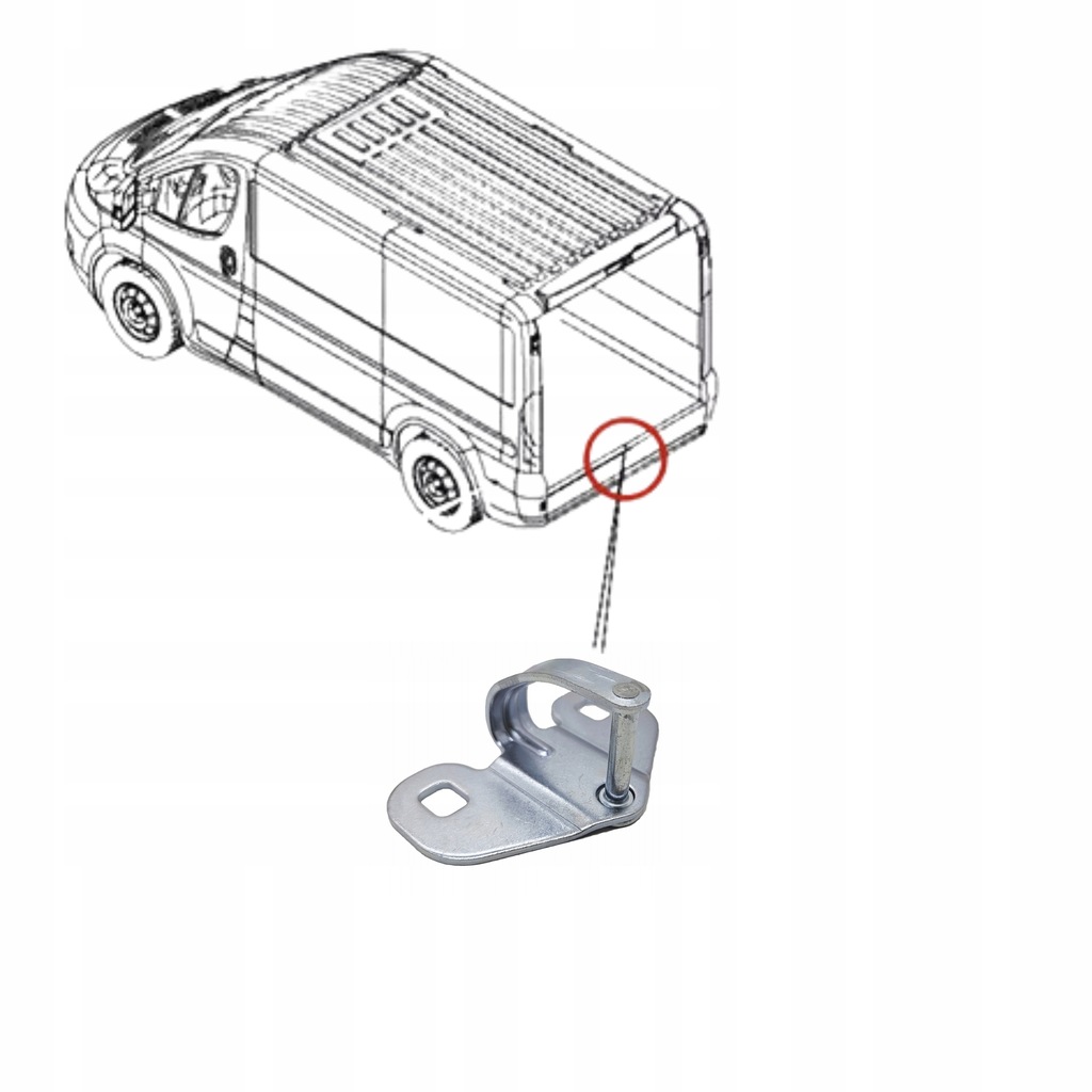 фото №9, Засувка зачіп замка двері задня dół нижній - ducato / boxer / jumper 2006 -