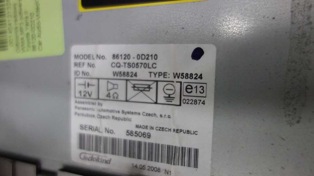 фото №5, Toyota yaris ii радіо cd 86120-0d210