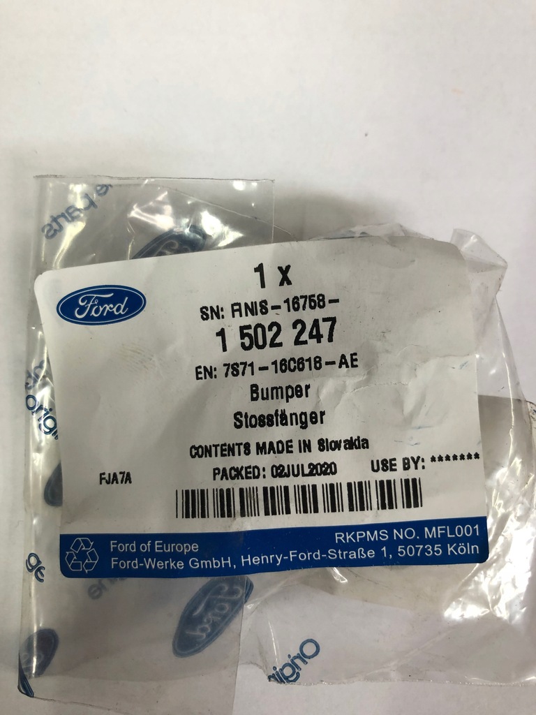 фото №10, Отбойник капот mondeo mk4 07-14 kuga 08-12 _ ford oe_ 1502247 _ 7s71-16c618-ae