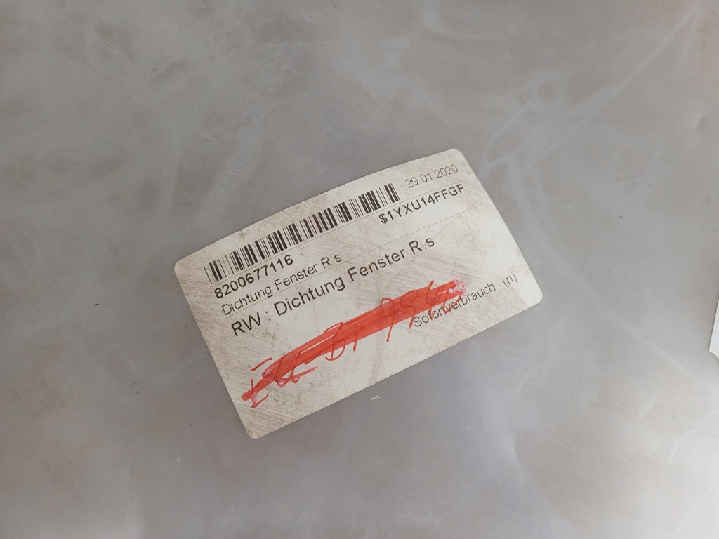 фото №5, Master iii прокладка стекло левый перед левая 8200677116 nowa oryg.