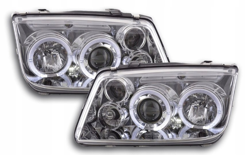 Купить Фонари фары к vw bora od 1998 к 2005 кольца хром led