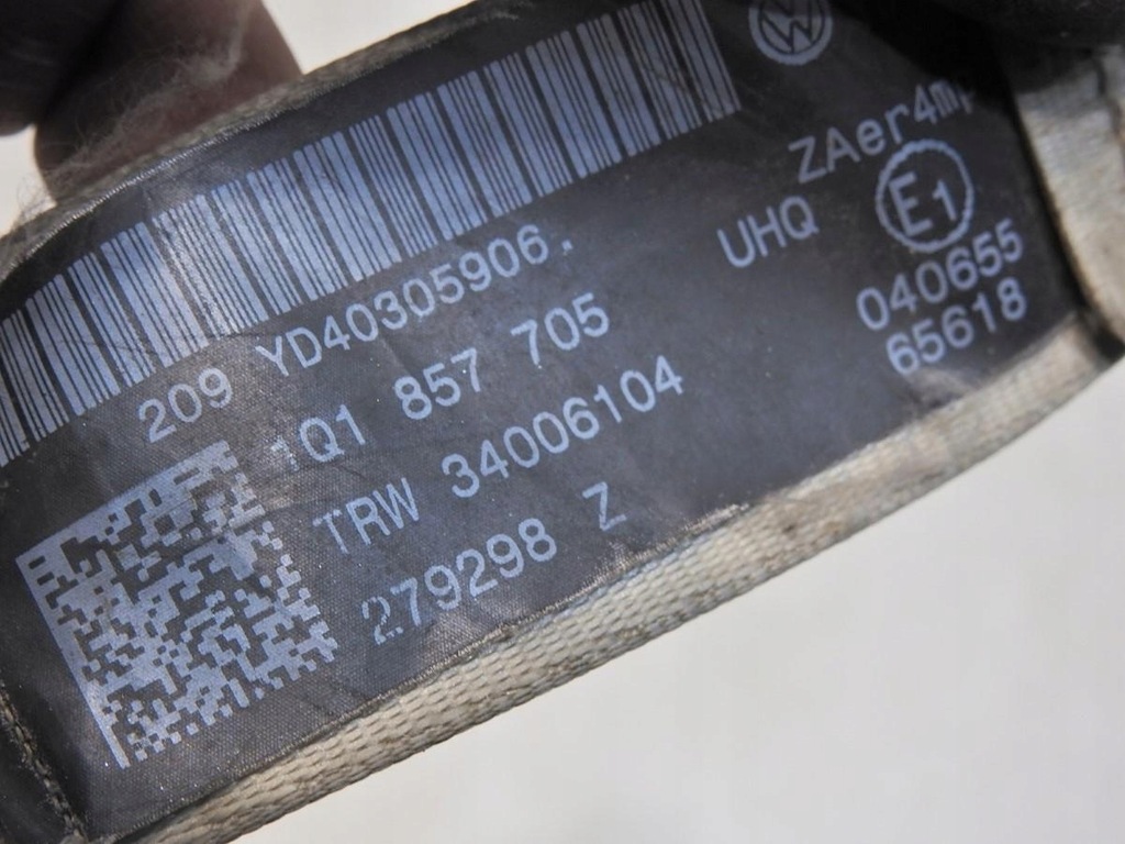 фото №7, Pas безопасности натяжитель левый перед vw eos 1q1857705