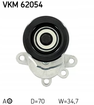 фото №10, Skf vkm 62054 ролик натяжителя, ремень клиновой многоручьевой
