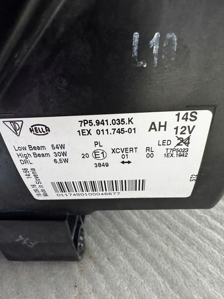 фото №8, Передняя левая лампа перед porsche cayenne 7p5 lift