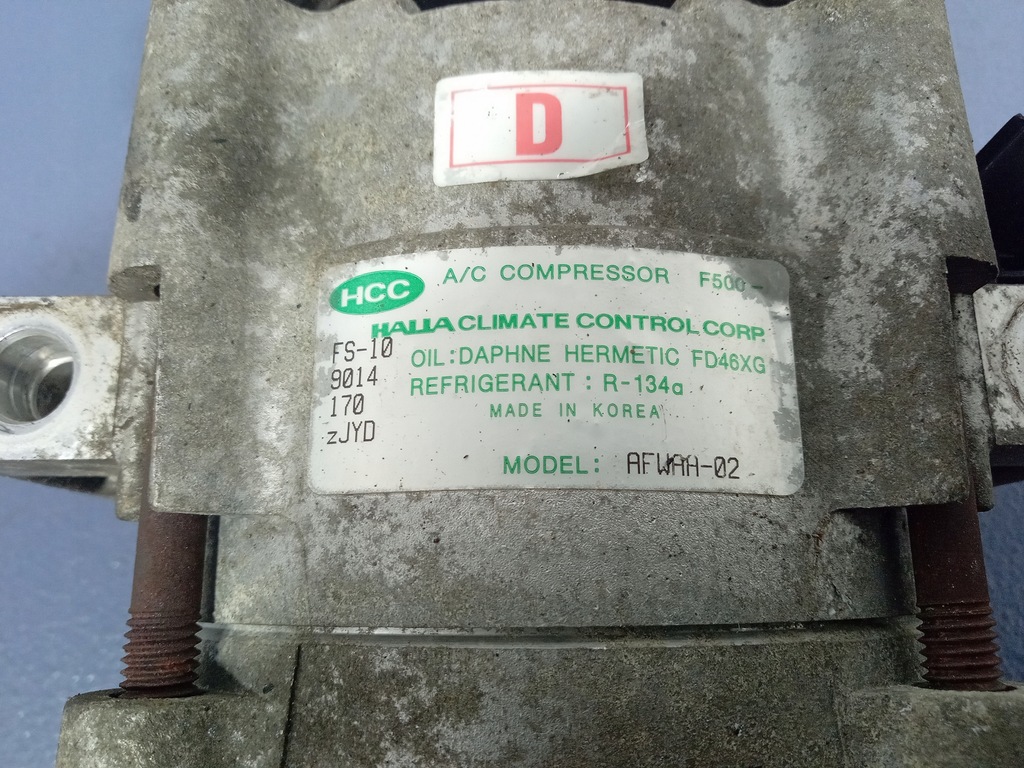 фото №7, Kia joice 2.0 16v компресор кондиціонера afwaa-02