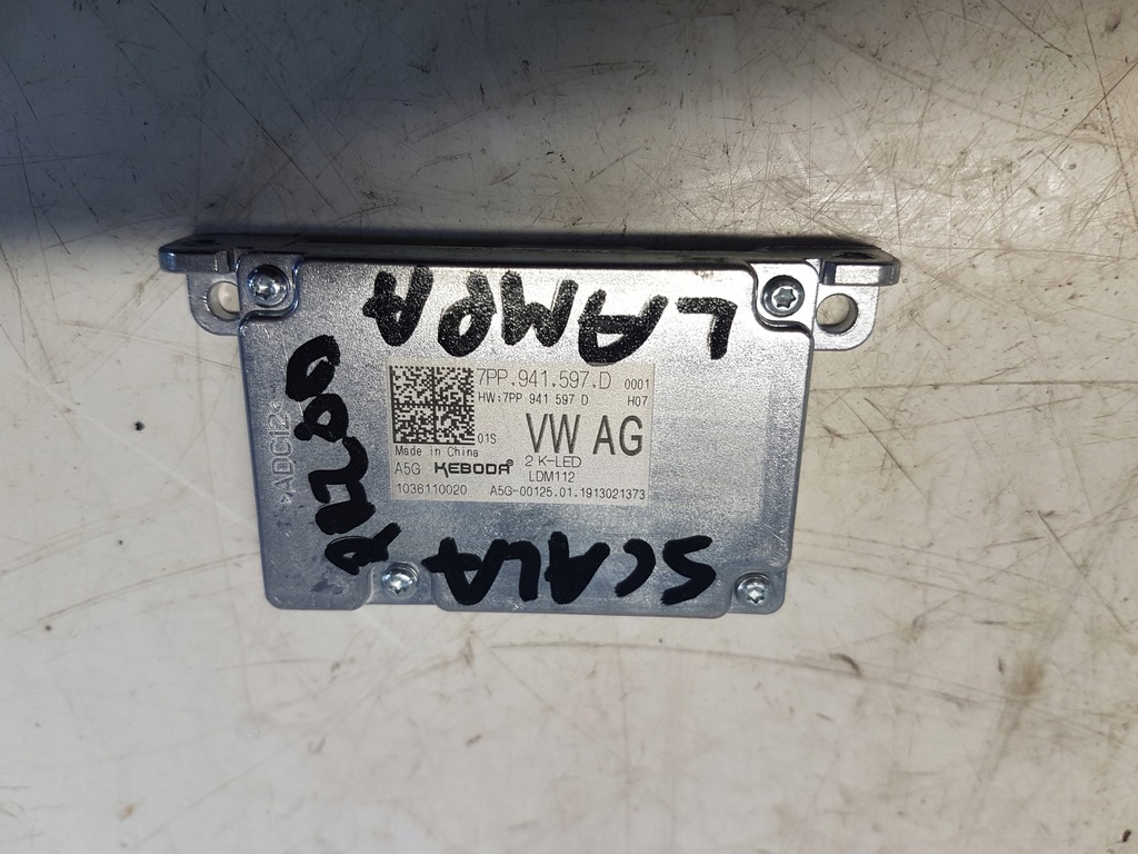фото №1, Skoda scala преобразователь модуль led 7pp941597d