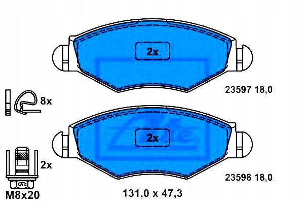 Ate13.0460-3975.2 гальмівні колодки ham. peugeot перед 206/30 Ціна