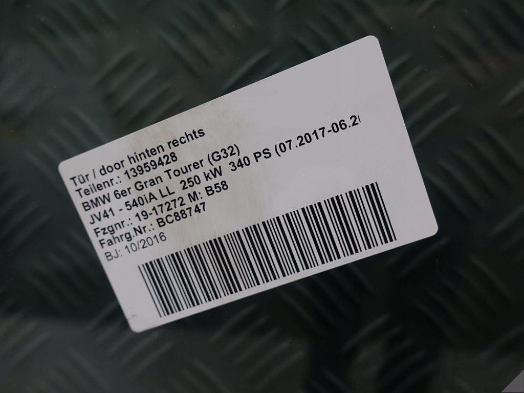 фото №11, Bmw 6 g32 gt правое задняя цвет c25 полный