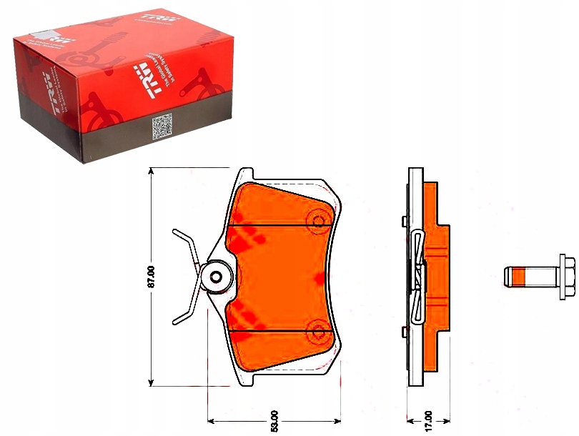 фото №1, Тормозные колодки тормозные vw задняя golf vento trw