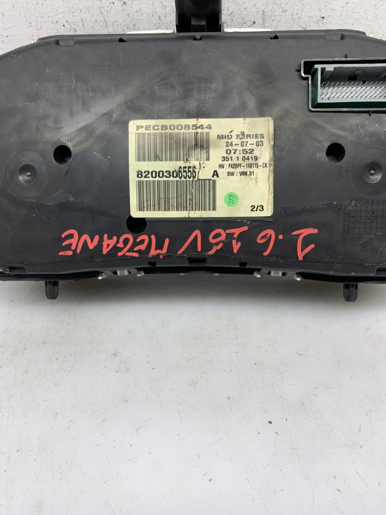 фото №6, Счетчик приборная панель 8200306556a renault