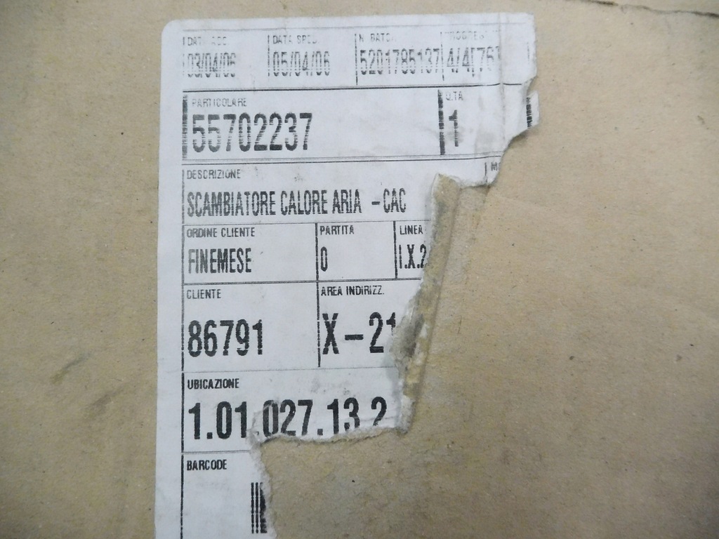 фото №10, Интеркулер alfa romeo mito 08- 55702237