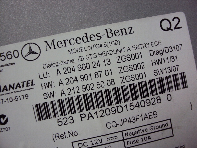 фото №9, Радіо навігація mercedes a-klasa w176 b-klasa w246