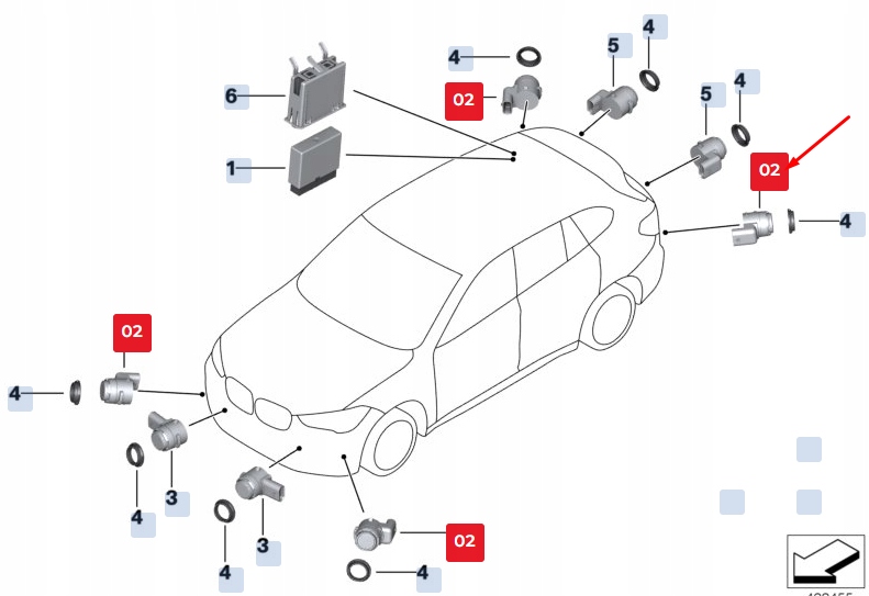 фото №2, Bmw x2 f39 rear паркувальний aid датчик 66206832304 6832304