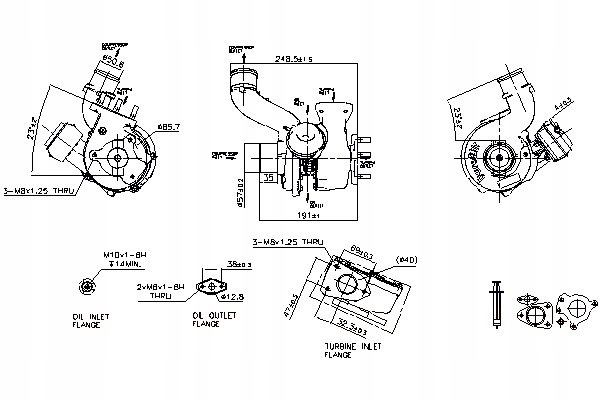 фото №2, Турбонагнетатель renault avantime espace iv laguna ii vel satis 2.2d
