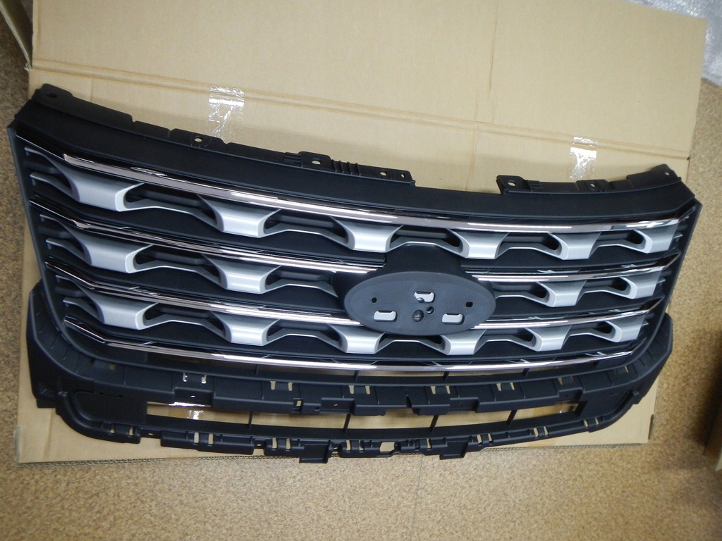 фото №4, Ford explorer 2016-17 решётка радиатора решётка радиатора хром + серебристый