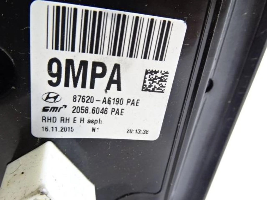 фото №8, Дзеркало праве hyundai i30 ii 5 pin pae anglik