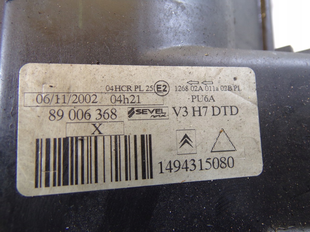 фото №9, Лампа передня перед права citroen c8 1