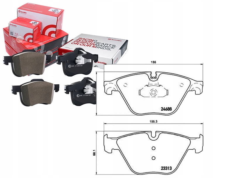 фото №1, Тормозные колодки тормозные bmw 5 f10 10- перед brembo